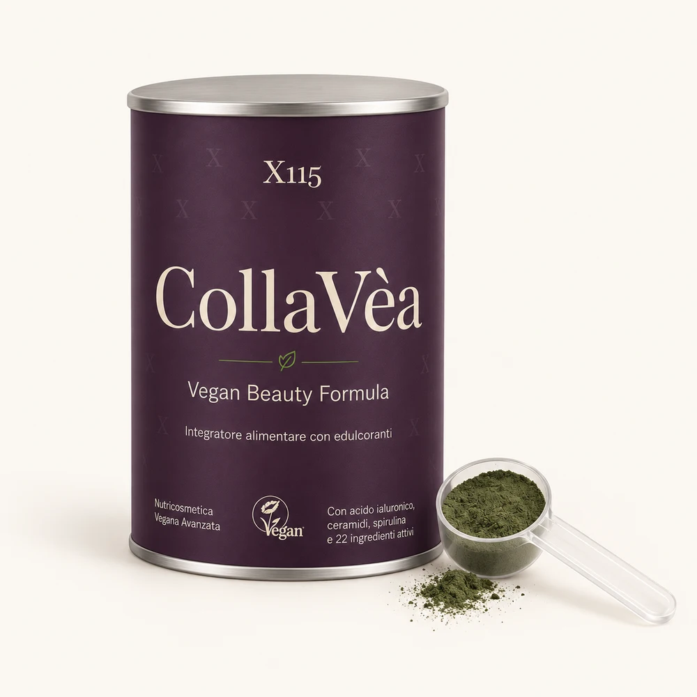 X115 CollaVéa, formula vegana in polvere con misurino