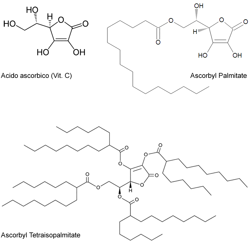 Ascorbyl Tetraisopalmitate e Ascorbyl Palmitate