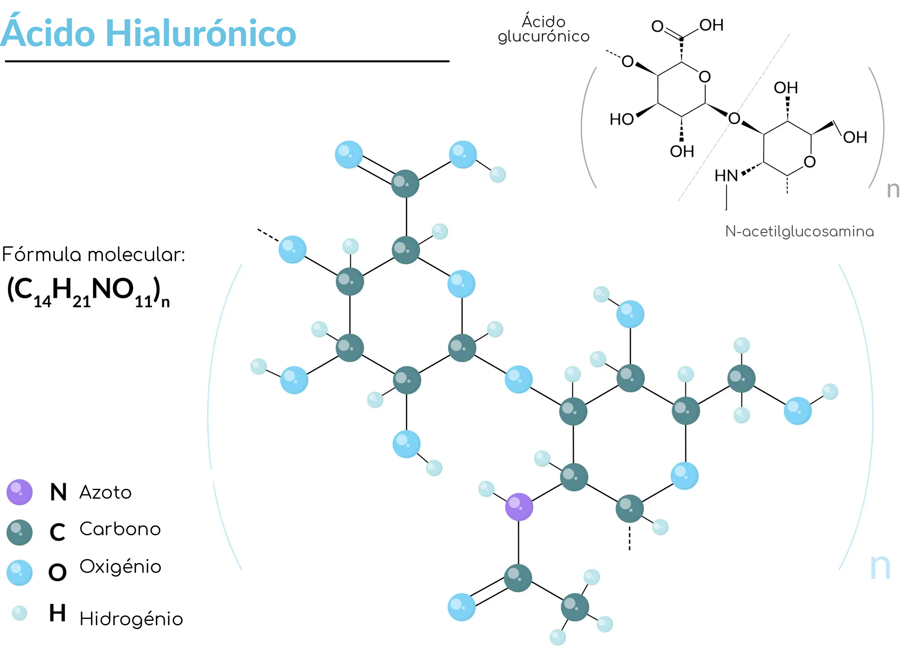 Estrutura do ácido hialurónico