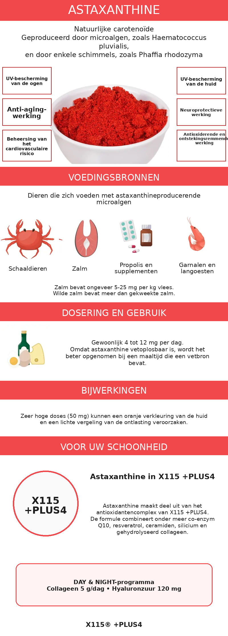 Infographic over astaxanthine