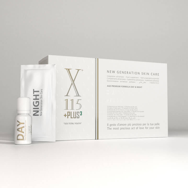 X115® +PLUS3 - Cofanetto da 15 flaconcini e 15 bustine
